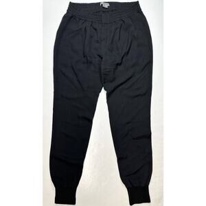 Silk Pants Vince Jogger Womens XS Black Sheer Lightweight Summer Zipper